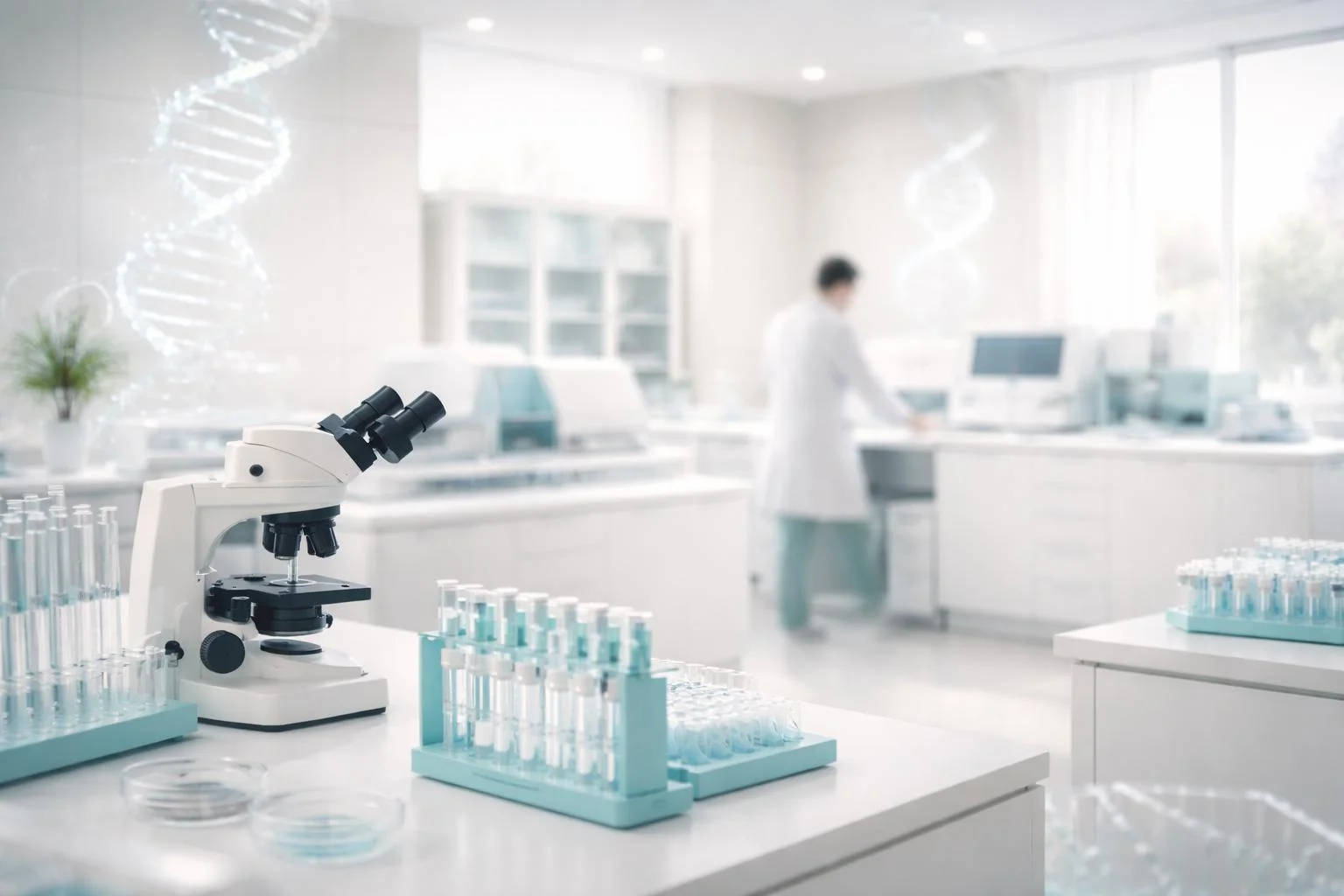 Μικροβιολογικό εργαστήριο Genetic Vision Labs με σύγχρονο εξοπλισμό και μοριακής γενετικής